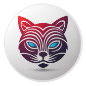 Kat Gezicht Lade Trek Kabinet Deur Keramische Knop (Voorkant)