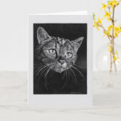 Kat Gezicht lege kaart. Kaart (Gele Bloem)