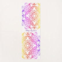 Kat Gezicht Mandala Metallic Bright Look Yoga Mat