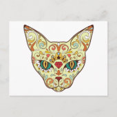 Kat gezicht Suikerhuid | Dag van de dode kat Briefkaart (Voorkant)