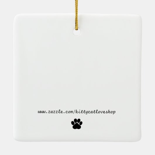 Kat gezicht Suikerhuid | Dag van de dode kat Keramisch Ornament (Achterkant)