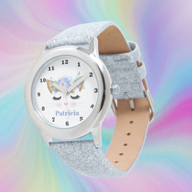 Kat-gezicht toevoegen naam horloge (Creator heeft geüpload)