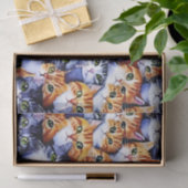 Kat gezichten collage gember grijs kat kittens tissuepapier (Geschenk)