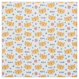 Kat gezichten met visnaaiwerk voor Botten Stof