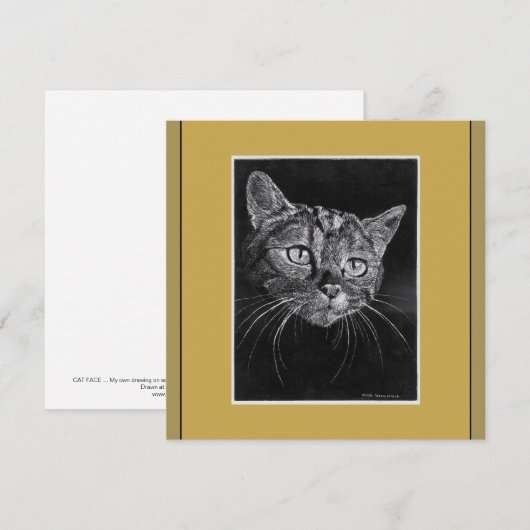 Kat Gezichtstekening door Mark Edward Westerfield  (Voorkant / Achterkant)