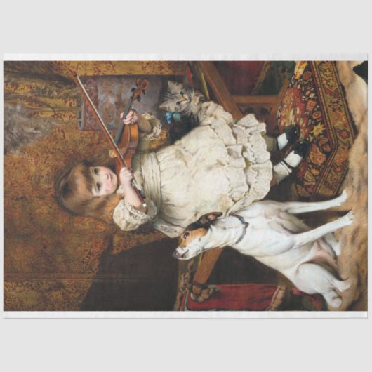  kat-giftepapier voor meisjes tissuepapier (Voorkant)