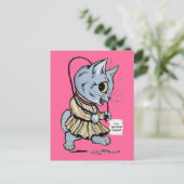 Kat girl, Louis Wain Briefkaart (Staand voorkant)