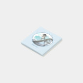 Kat glijdt langs Eiffeltoren – Parijs Fun Notities Post-it® Notes (Schuin)