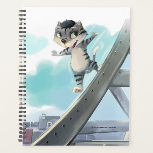 Kat Glijdt langs Eiffeltoren – Paris Wekelijkse Pl Planner (Voorkant)