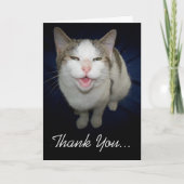 Kat glimlachen Hartelijk dank Bedankkaart (Voorkant)