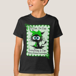 Kat goed goed coquette nierziekte bewustzijn t-shirt