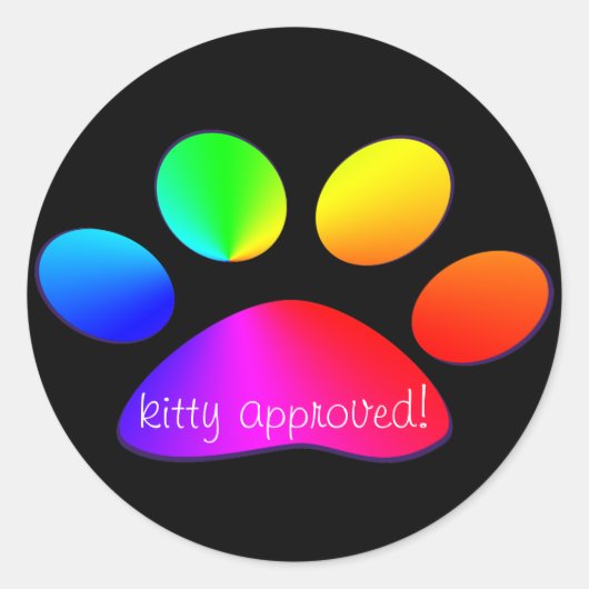 kat goedgekeurd ronde sticker (Voorkant)