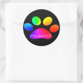 kat goedgekeurd ronde sticker (Tas)