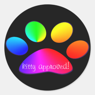 kat goedgekeurd ronde sticker