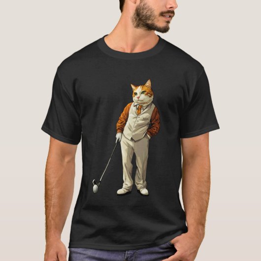 Kat Golfer T-shirt (Voorkant)
