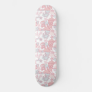 Kat Gotische Schedel Japanse Stijl Kawaii Hart Wol Persoonlijk Skateboard