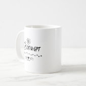 KAT GPT AI Grappige Pixel Kat / Grappige Kat Tech  Koffiemok (Voorkant links)