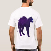 Kat grafisch ontwerp van het hoekige melkwegstelse t-shirt (Achterkant)