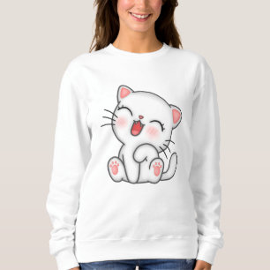  Kat grafisch sweater Lot-sweater Vrouwelijk zweet