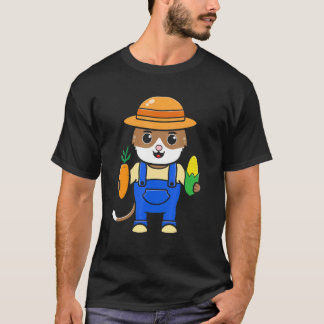Kat Grafische Landbouw Agriculteur Boer Tractor T-shirt