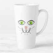 Kat Grappig Gezicht Cartoon-29034 Latte Mok (Rechts)