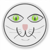 Kat Grappig Gezicht Cartoon-29034 Sticker (Voorkant)