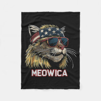 Kat - Grappige 4 juli Amerikaanse vlag Moederdag Fleece Deken