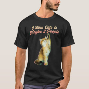 Kat Grappige Sarcastische Uitdrukking Citaat Meme T-shirt