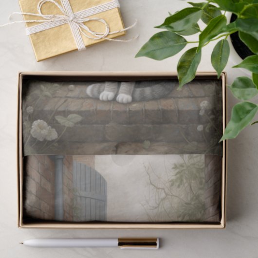  Kat Grey Cat Tissuepapier (Geschenk)