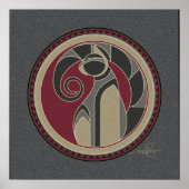 Kat grijze achtergrond poster (Voorkant)