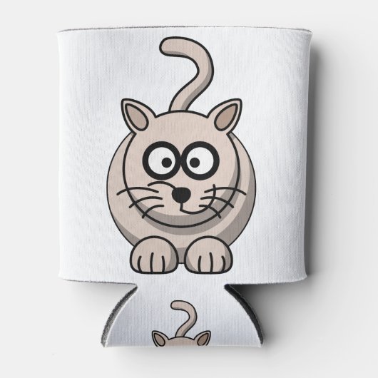 Kat Grijze Panther Feline Wildcat Albino Predator Blikjeskoeler (Voorkant)