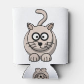 Kat Grijze Panther Feline Wildcat Albino Predator Blikjeskoeler (Achterkant)