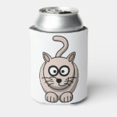 Kat Grijze Panther Feline Wildcat Albino Predator Blikjeskoeler (Blikje Achterkant)