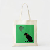 Kat groen en wit shamrock grafisch Tas (Voorkant)