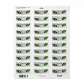 Kat groene ogen etiket (Full Sheet)