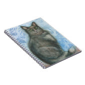 Kat groene ogen notitieblok zwarte kat groene ogen notitieboek (Rechterzijde)
