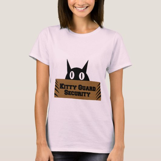 Kat Guard Security Funny Meme T-shirt (Voorkant)