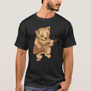Kat Guitar Meow Collectie voor muziek T-shirt