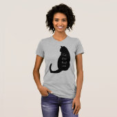 Kat haar geeft niet om grappige kattenliefhebbers  t-shirt (Voorkant volledig)