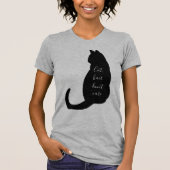 Kat haar geeft niet om grappige kattenliefhebbers  t-shirt (Voorkant)