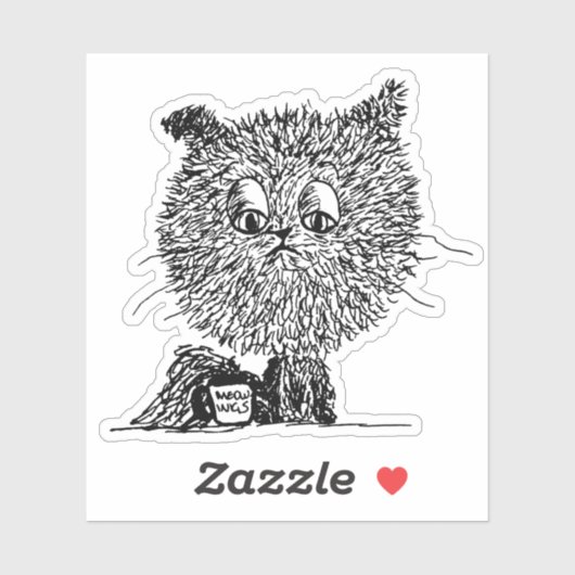 Kat haat gemiauw-nings Sticker (Vel)