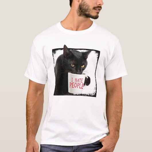 Kat haat mensen t-shirt (Voorkant)