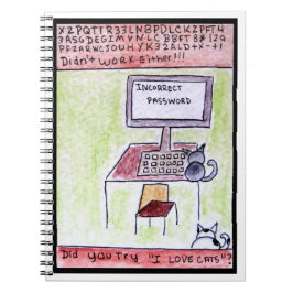 Kat Hackers-laptop Notitieboek