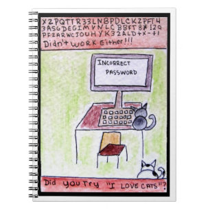 Kat Hackers-laptop Notitieboek