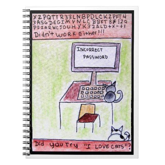 Kat Hackers-laptop Notitieboek (Voorkant)