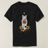  Kat Halloween Cat Lover Pumpkin Auntum Wom T-shirt (Design voorkant)
