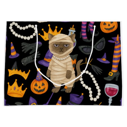 Kat Halloween Kleine Gift Bag Groot Cadeauzakje (Voorkant)