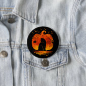 KAT HALLOWEEN KOSTUUM POMPOEN KATTEN LIEFHEBBERS H RONDE BUTTON 7,6 CM (In situ)