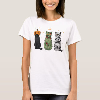 Kat Halloween Kostuum Spooky Seizoen Kat Lover T-shirt