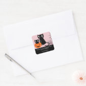 Kat Halloween Pet in spookachtige kostuums Vierkante Sticker (Envelop)